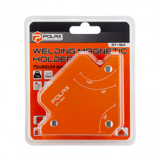 Магнітний тримач для зварювання Polax "стріла" 70х80х14 мм (37-184)