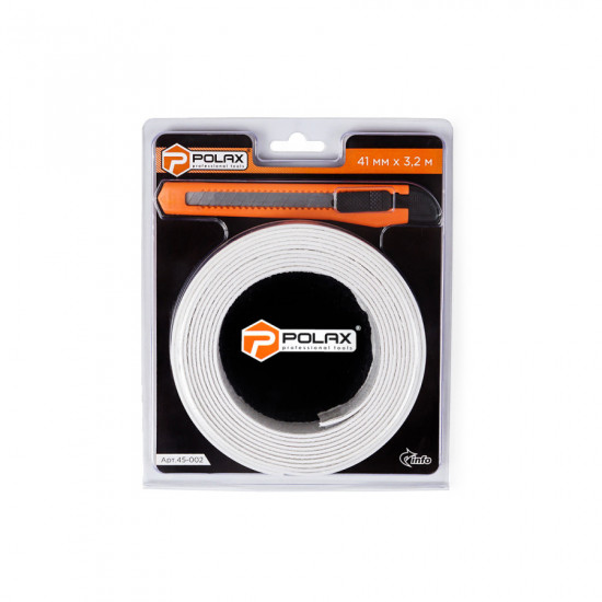 Бордюрная лента Polax для ванной, белая 41 мм х 3,2 м (45-002)