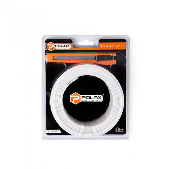 Бордюрная лента Polax для ванной, белая 62 мм х 3,2 м (45-003)