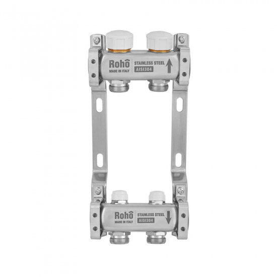 Колектор з термостатичними та запірними клапанами Roho R805-02M - 1"x 2 вих. (RO1072)