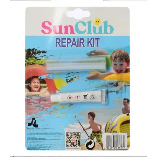 Jlong 290139 (Довжина 10 x Ширина 6,5см) Ремкомплект Клей і Заплатка