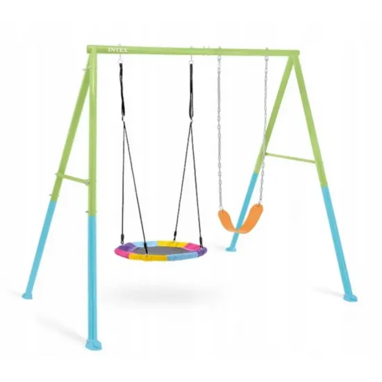 Intex 44125 (254 x 235 x 200см) Гірка з гойдалками