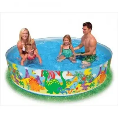 Intex 58472 (Діаметр 244 x Висота 46см) Каркасний дитячий басейн Динозаври