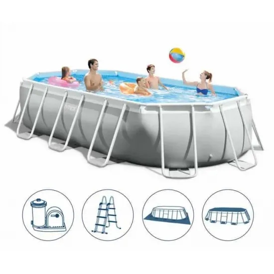 Intex 26798 (610 x 305 x 122см) Каркасний басейн Prism Frame Oval Pool
