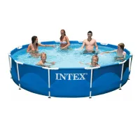 Intex 28210 (Диаметр 366 x Высота 76см) Каркасный бассейн Metal Frame Pool
