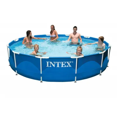 Intex 28210 (Діаметр 366 x Висота 76см) Каркасний басейн Metal Frame Pool