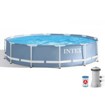 Intex 26712 (Діаметр 366 x Висота 76см) Каркасний басейн Prism Frame Pool