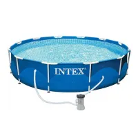 Intex 28212 (Диаметр 366 x Высота 76см) Каркасный бассейн Metal Frame Pool
