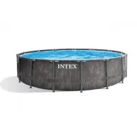 Intex 26742 (Діаметр 457 x Висота 122см) Каркасний басейн Graphite Prism Frame Pool