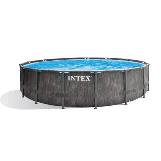Intex 26742 (Діаметр 457 x Висота 122см) Каркасний басейн Graphite Prism Frame Pool