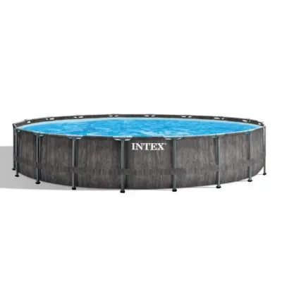 Intex 26744 (Діаметр 549 x Висота 122см) Каркасний басейн Graphite Prism Frame Pool
