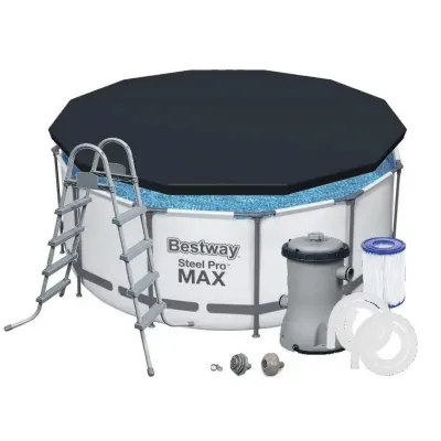 Bestway 56420 (Діаметр 366 x Висота 122 см) Каркасний басейн Steel Pro Frame Pool Bestway 56420 (Діаметр 366 x Висота 122 см) Каркасний басейн Steel Pro Frame Pool