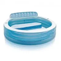 Intex 57190 (Диаметр 224 x Высота 76см) Надувной детский бассейн с сиденьем