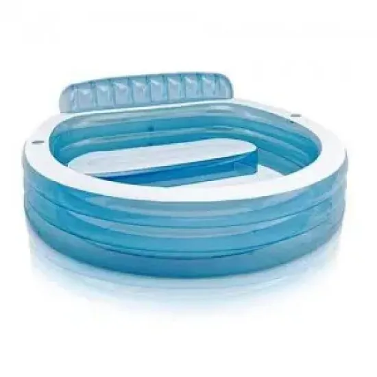 Intex 57190 (Діаметр 224 x Висота 76см) Надувний дитячий басейн з сидінням