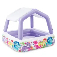 Intex 57470-violet (157 x 157 x 122см) Надувной детский бассейн Океан, с навесом