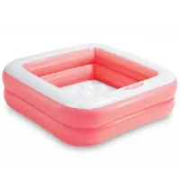 Intex 57100-pink (85 x 85 x 23см) Надувний дитячий басейн 