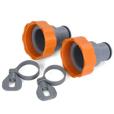 Bestway f6h202 (Діаметр 38 мм) Комплект з двох адаптерів та двох хомутів для басейнів. D-38-32мм