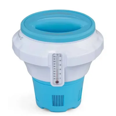 Bestway 58701 (Діаметр 185 мм) Плаваючий поплавок-дозатор для хімії з термометром, 2 в 1