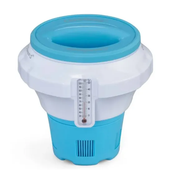 Bestway 58701 (Діаметр 185 мм) Плаваючий поплавок-дозатор для хімії з термометром, 2 в 1