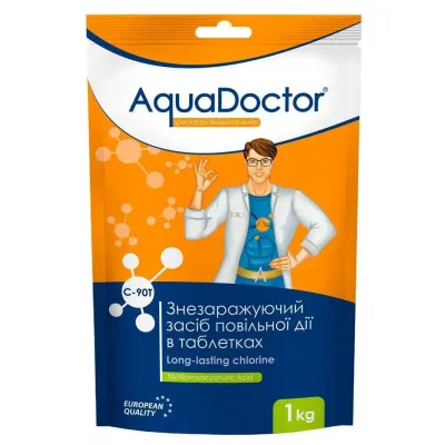 AquaDoctor C90T-1 (Вага 1кг) Повільний Хлор, (200г x 5шт)