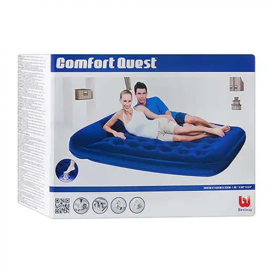 Bestway 67226 (203 x 152 x 22см) Надувний матрас з вбудованим насосом
