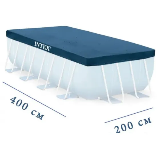 Intex 28037 (Довжина 400 x Ширина 200см) Тент для прямокутного басейну.