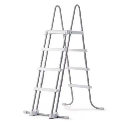 Intex 28076 (Висота 122см) Лестниця для басейнів до 122 см, 3 сходинки, з площадкою, з захистом