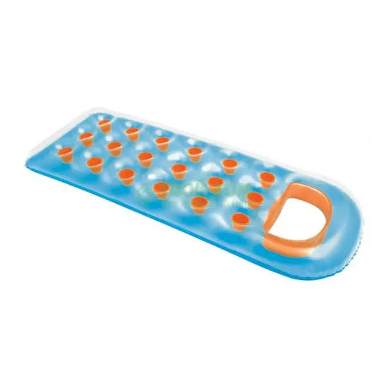 Intex 59895-blue (Довжина 188 x Ширина 71см) Надувний матрас для плавання. Голубий