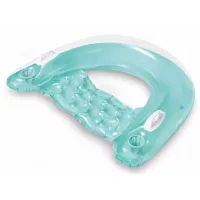 Intex 58859-аквамарин (Длина 152 x Ширина 99см) Надувное кресло для плавания. Золотистое