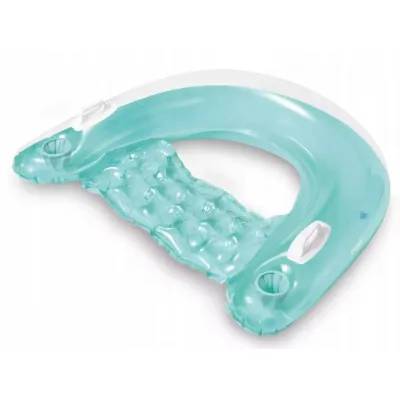 Intex 58859-тюркоаз (Довжина 152 x Ширина 99см) Надувне крісло для плавання. Золотисте