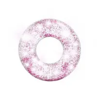 Intex 56274-pink (Диаметр 107см) Надувное кольцо прозрачное, Розовый Intex 56274-pink (Диаметр 107см) Надувное кольцо прозрачное, Розовый