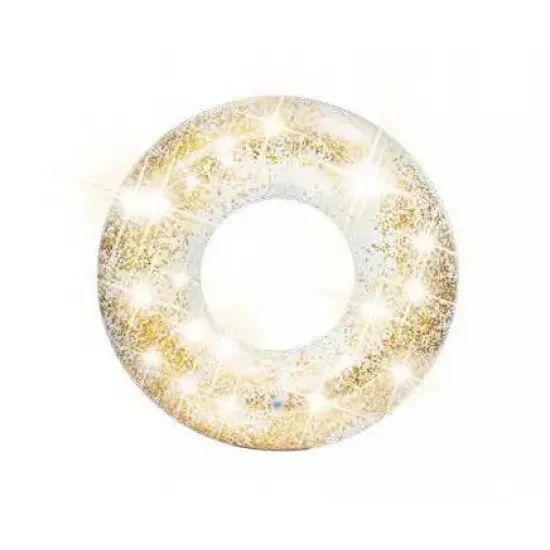 Intex 56274-gold (Діаметр 107см) Надувне коло прозоре, Золотистий