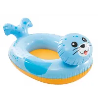 Intex 59380-seal (Длина 107 x Ширина 76 см) Надувной плотик с дном Рыбка