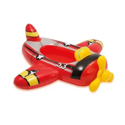 Intex 59380-plane (Довжина 100 x Ширина 97см) Надувний плотик з дном Самоліт