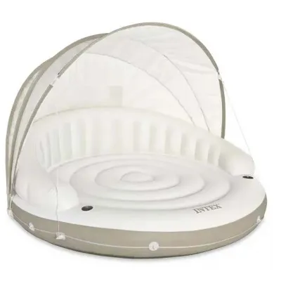 Intex 58292 (Діаметр 150 x Довжина 199 x Ширина 150см) Надувний плот з спинкою і тентом