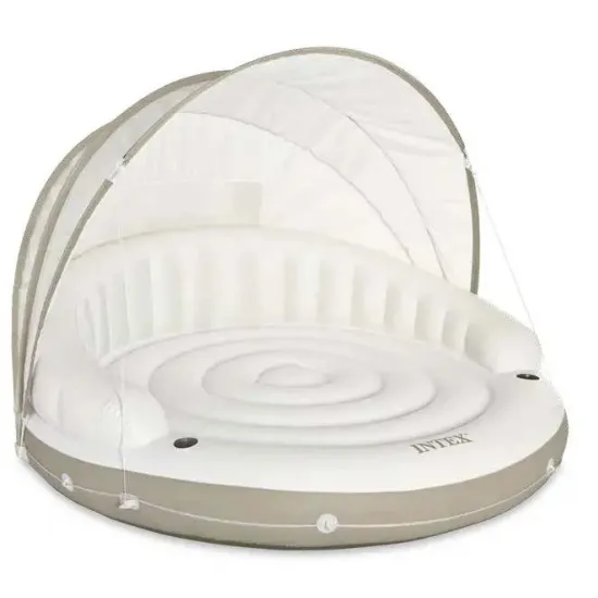 Intex 58292 (Діаметр 150 x Довжина 199 x Ширина 150см) Надувний плот з спинкою і тентом