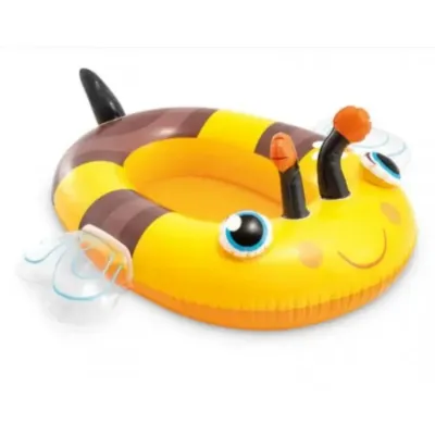 Intex 59380-bumble-bee (Довжина 112 x Ширина 99см) Надувний плотик з дном Рибка