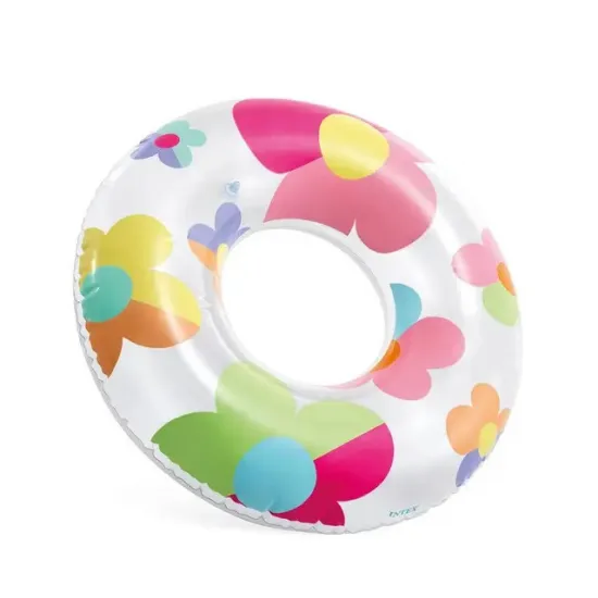 Intex 59259-flower (Діаметр 81см) Надувне коло Прозоре