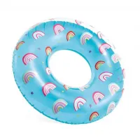 Intex 59259-rainbow (Диаметр 81см) Надувное кольцо Прозрачное