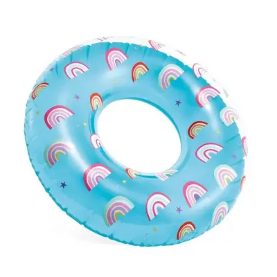 Intex 59259-rainbow (Діаметр 81см) Надувне коло Прозоре