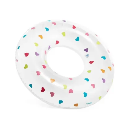 Intex 59259-heart (Діаметр 81см) Надувне коло Прозоре