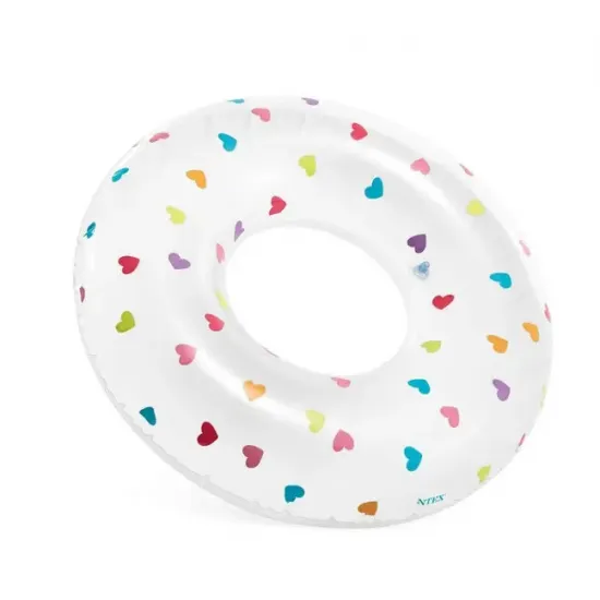 Intex 59259-heart (Діаметр 81см) Надувне коло Прозоре