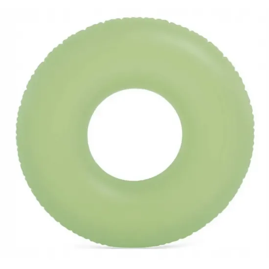 Intex 59262-green (Діаметр 91см) Надувний круг неоновий. зелений