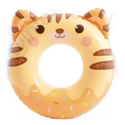 Intex 59266-tiger (Діаметр 79см) надувний круг Милі звірята, 79x76 см Рожевий