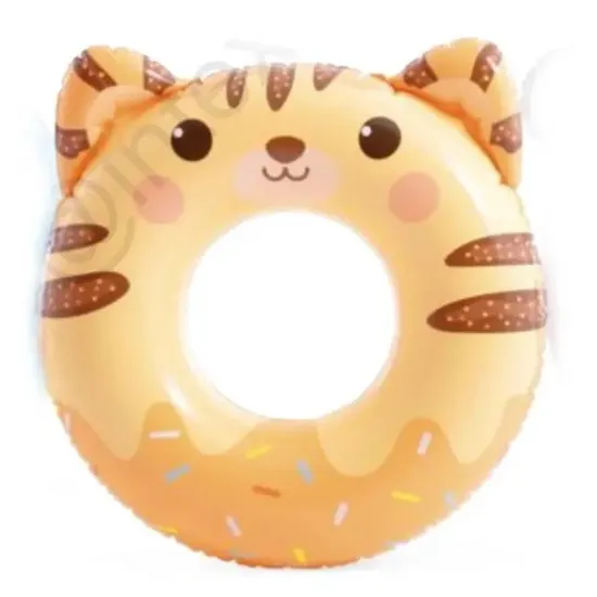 Intex 59266-tiger (Діаметр 79см) надувний круг Милі звірята, 79x76 см Рожевий