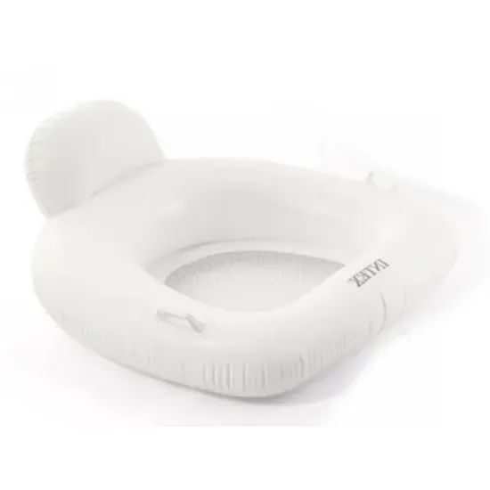 Intex 56801-white (Довжина 114 x Ширина 107см) надувний плотик-крісло, 114x107 см. Помаранчевий