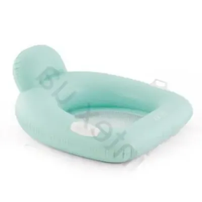 Intex 56801-turquoise (Довжина 114 x Ширина 107 см) надувний плотик-крісло, 114x107 см. Помаранчевий