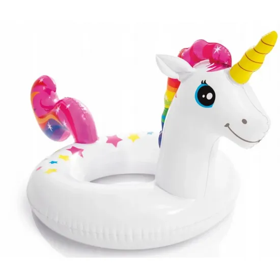 Intex 59221-unicorn (Діаметр 58см) Надувний круг Звірі. Єдиноріг