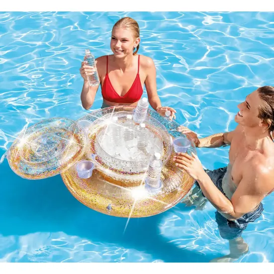 Intex 56810-gold (Діаметр 76 x Висота 33см) Плаваючий термо-резервуар з підстаканниками