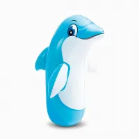 Intex 44669-dolphin (Діаметр 61 x Висота 97см) Надувна фігура-неваляшка Дельфін